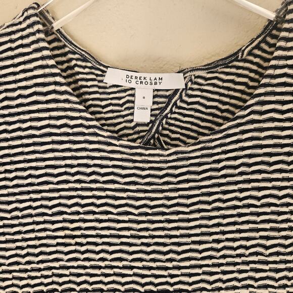 10 Crosby Derek Lam Knit Twist Stripe Maxi Dress Size US 8 with Back Slit - Picture 4 of 6